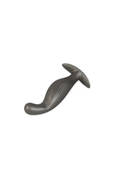 Ouch by Shots Toys - P-Spot Silicone Anal Plug - Gunmetal - Stag Shop
