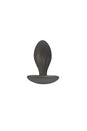Ouch by Shots Toys - Oval Silicone Anal Plug - Gunmetal - Stag Shop