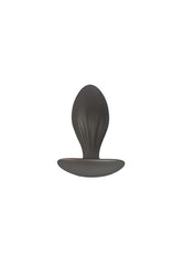 Ouch by Shots Toys - Oval Silicone Anal Plug - Gunmetal - Stag Shop