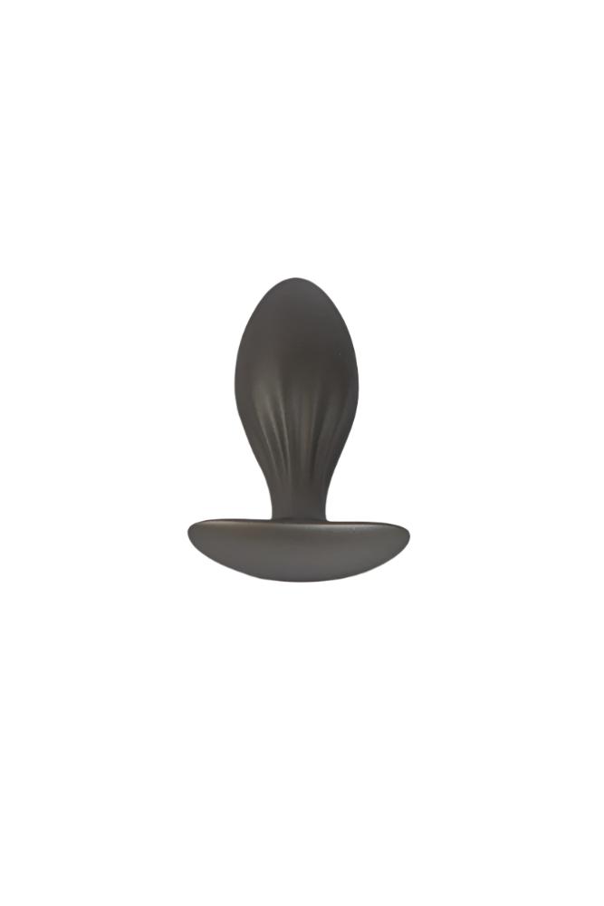 Ouch by Shots Toys - Oval Silicone Anal Plug - Gunmetal - Stag Shop
