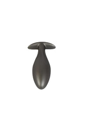 Ouch by Shots Toys - Oval Silicone Anal Plug - Gunmetal - Stag Shop