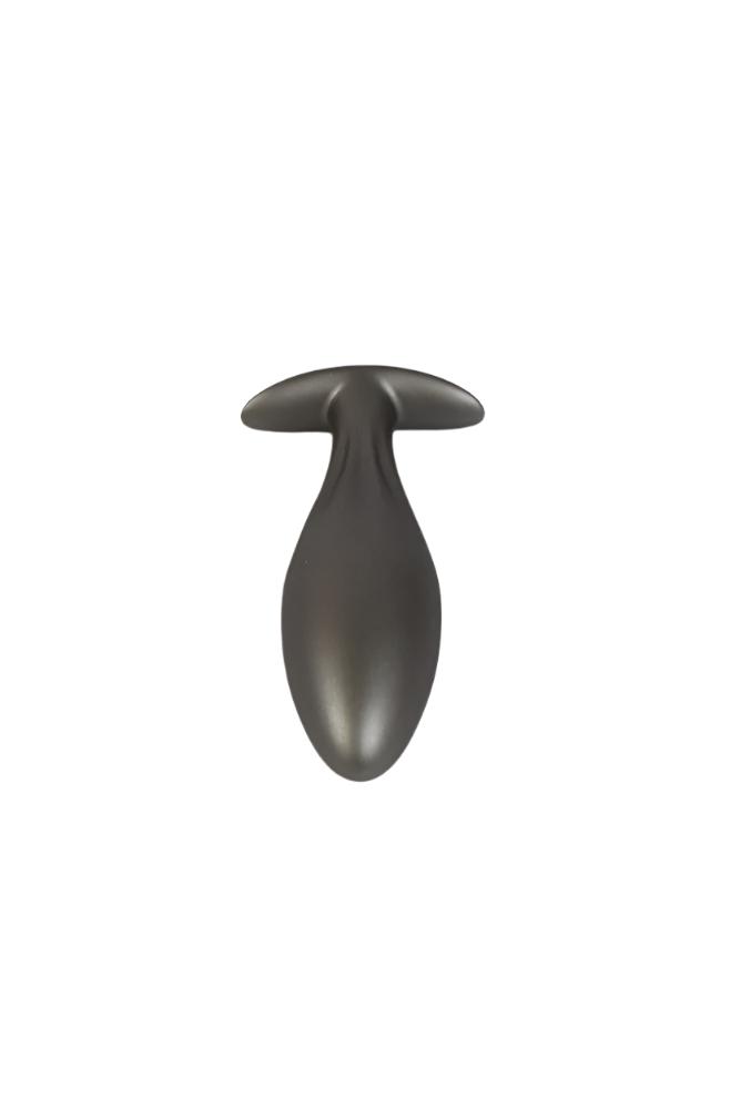 Ouch by Shots Toys - Oval Silicone Anal Plug - Gunmetal - Stag Shop