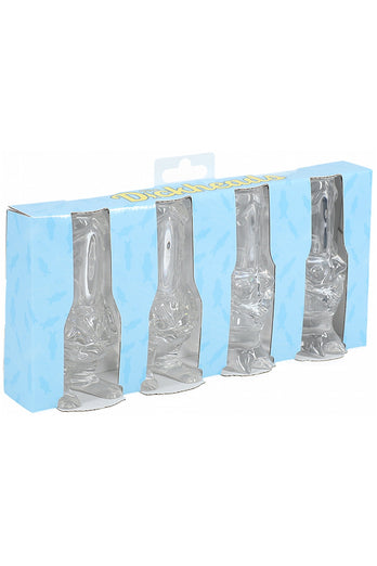 Shots Toys - The Dickheads - Couples Tall Shot Glass Set - Clear - Stag Shop
