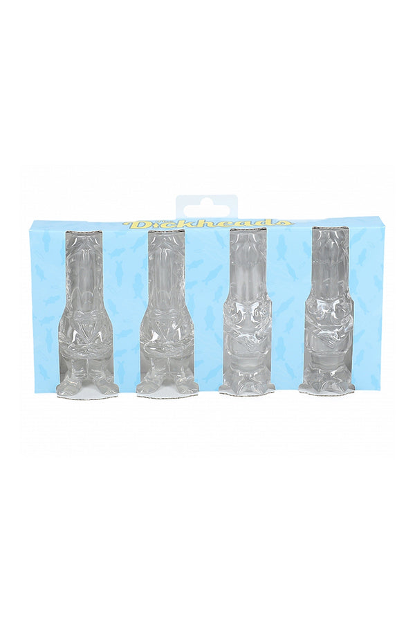 Shots Toys - The Dickheads - Couples Tall Shot Glass Set - Clear - Stag Shop