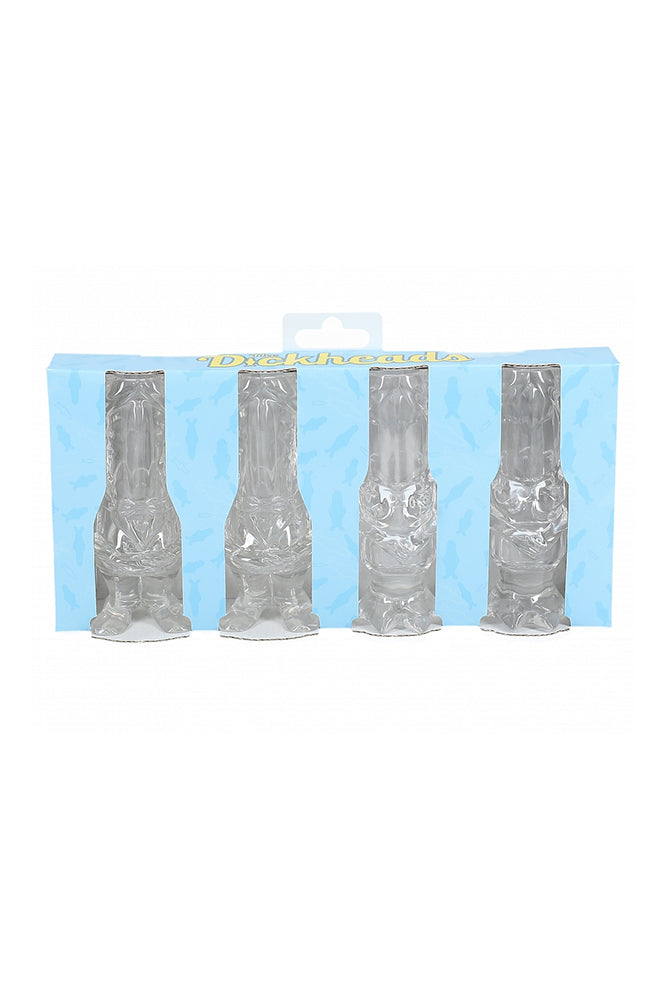Shots Toys - The Dickheads - Couples Tall Shot Glass Set - Clear - Stag Shop