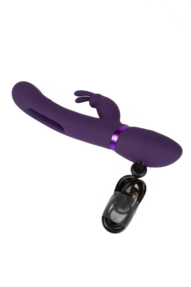 Shots Toys - VIVE - Mika Rabbit Vibrator With G-Spot Flapper - Purple - Stag Shop