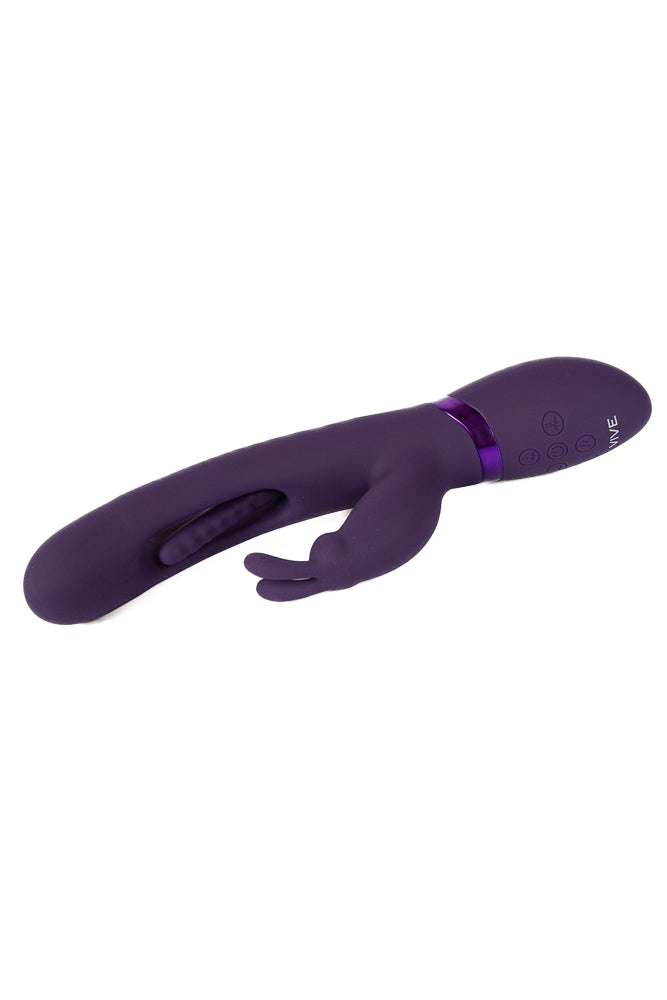 Shots Toys - VIVE - Mika Rabbit Vibrator With G-Spot Flapper - Purple - Stag Shop