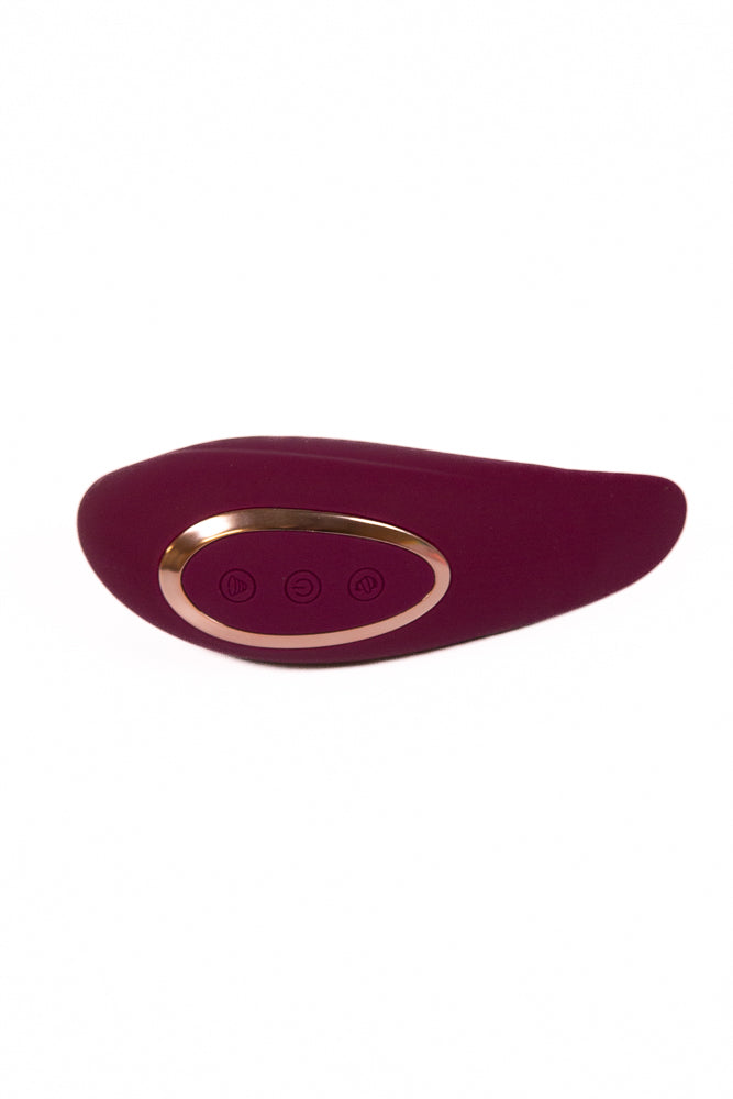 Shots Toys - Innovation - Twitch 2 Remote Egg Vibrator & Clitoral Stimulator Set - Burgundy - Stag Shop