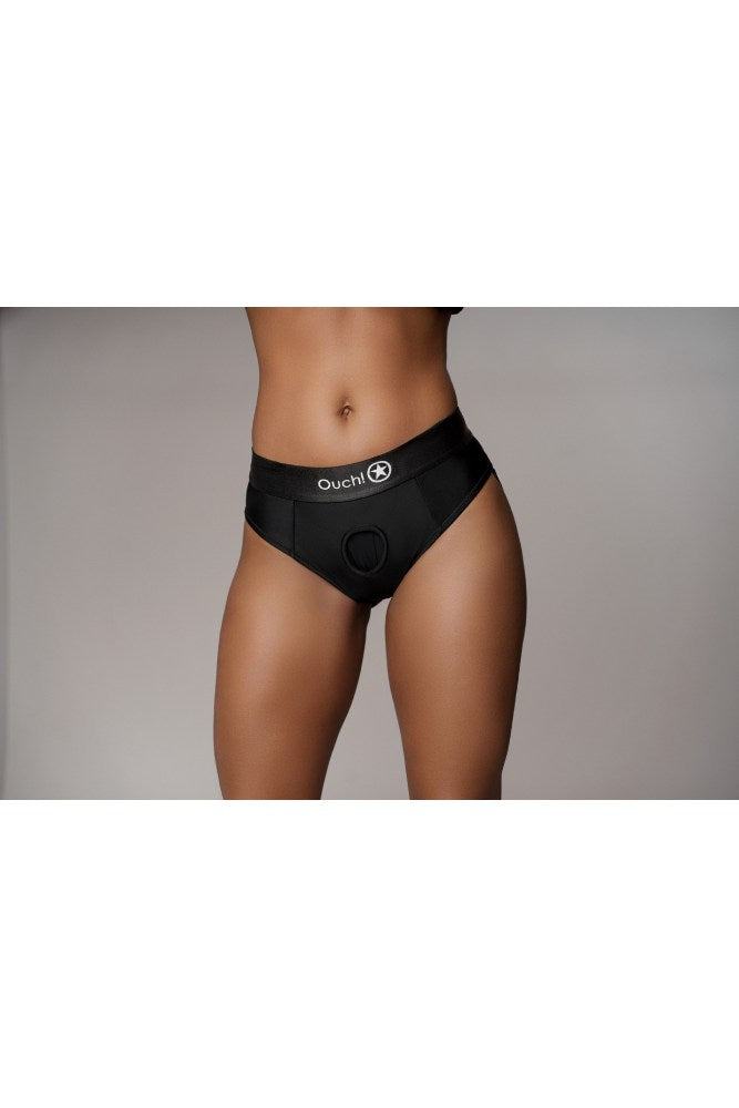 Ouch by Shots Toys - Vibrating Strap-on Thong with Removable Butt Straps - Various Sizes & Colours - Stag Shop