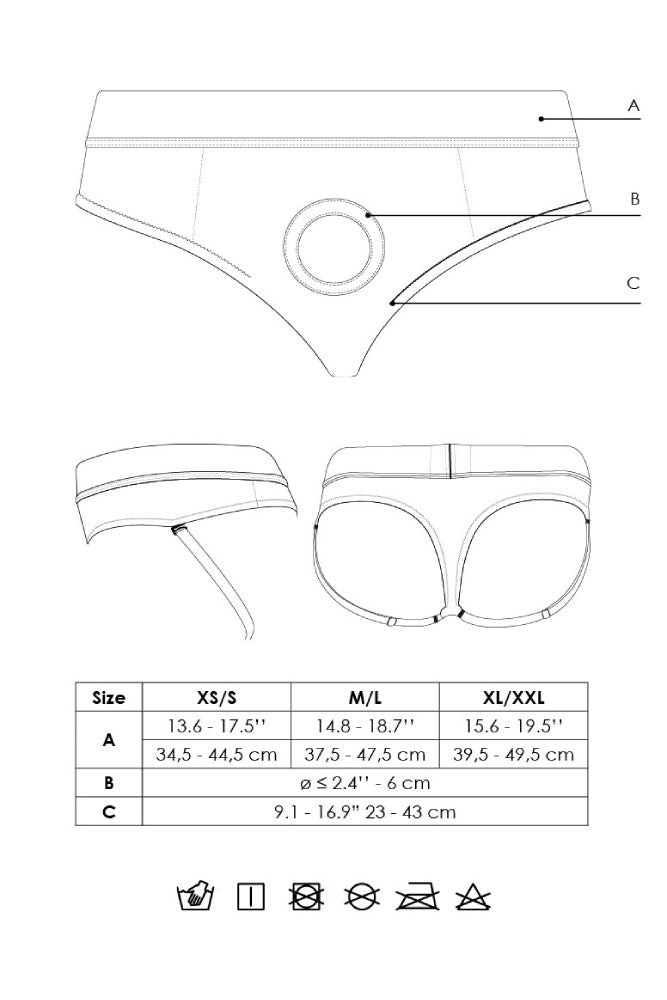 Ouch by Shots Toys - Vibrating Strap-on Thong with Removable Butt Straps - Various Sizes & Colours - Stag Shop