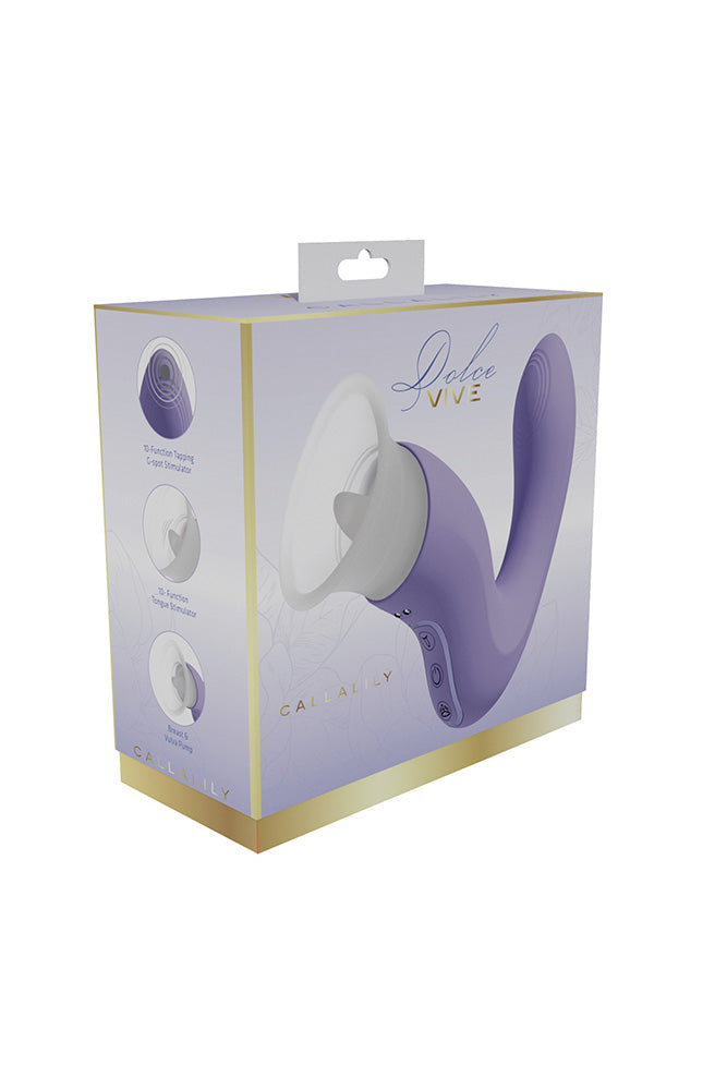 Shots Toys - VIVE Callalily G-Spot Vibrator & Breast Pump With Tongue - Stag Shop