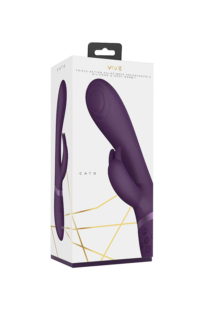 Shots Toys - Cato - Pulse G-spot Rabbit Vibrator - Purple - Stag Shop