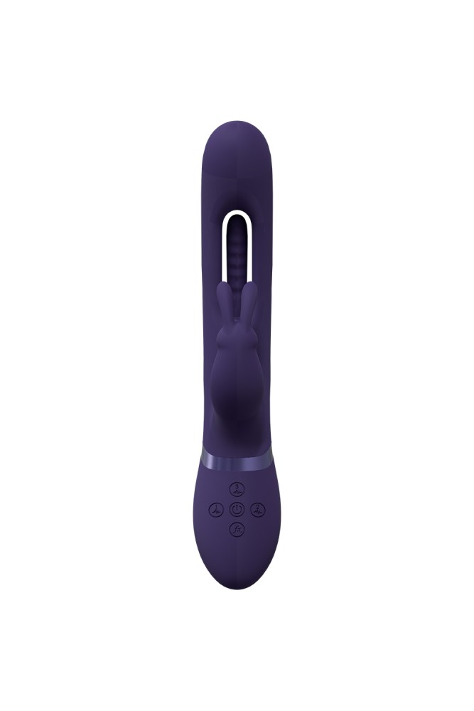 Shots Toys - VIVE - Mika Rabbit Vibrator With G-Spot Flapper - Purple - Stag Shop
