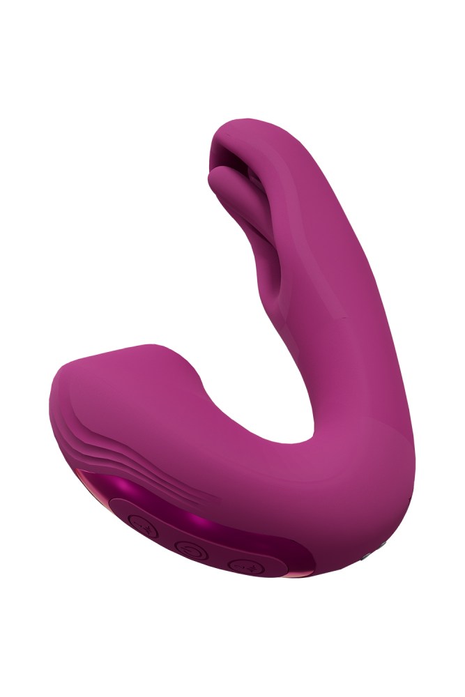 Shots Toys - VIVE -Yuna Dual Vibrator With Air Pulse & Flapping G-Spot Stimulator - Pink - Stag Shop