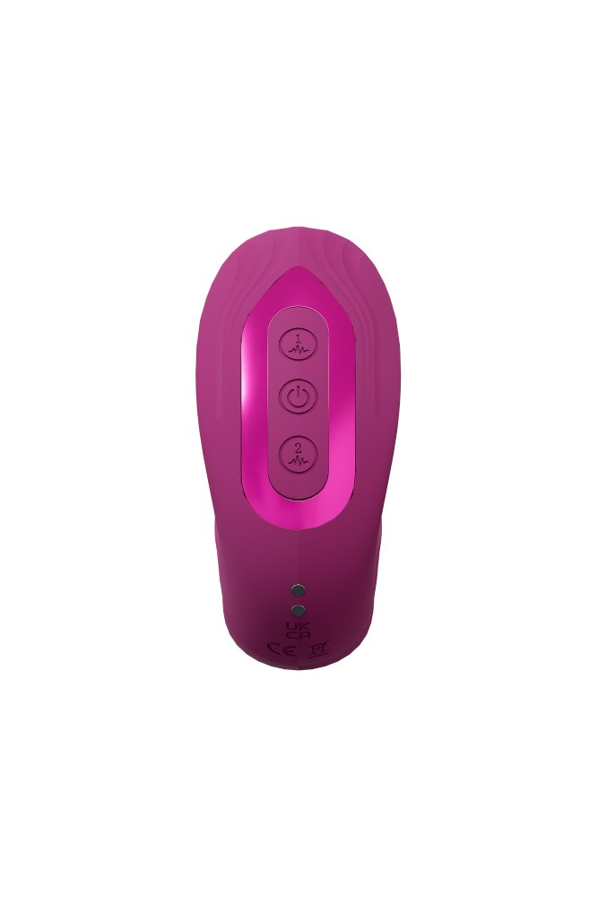 Shots Toys - VIVE -Yuna Dual Vibrator With Air Pulse & Flapping G-Spot Stimulator - Pink - Stag Shop