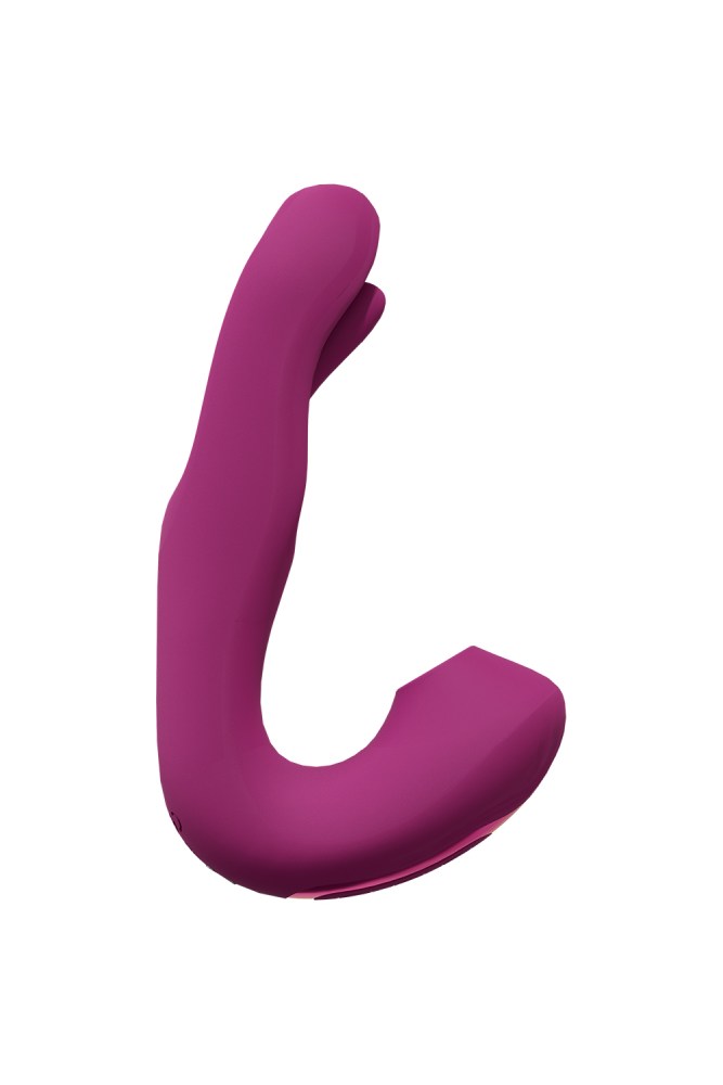 Shots Toys - VIVE -Yuna Dual Vibrator With Air Pulse & Flapping G-Spot Stimulator - Pink - Stag Shop