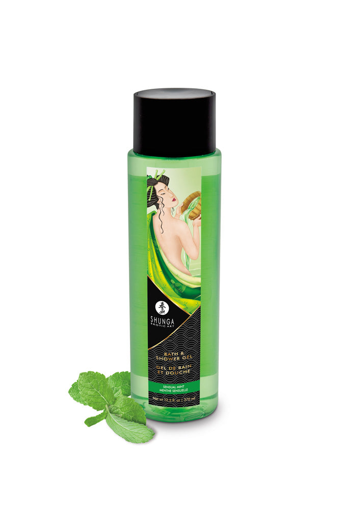 Shunga - Bath & Shower Gel - Sensual Mint - 12.5oz - Stag Shop