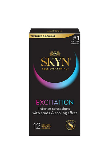SKYN - Excitation Textured & Cooling Condoms - 12 pack - Stag Shop