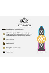 SKYN - Excitation Textured & Cooling Condoms - 12 pack - Stag Shop