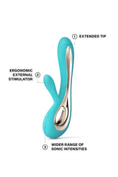 Lelo - Soraya 2 Rabbit Vibrator - Aqua - Stag Shop
