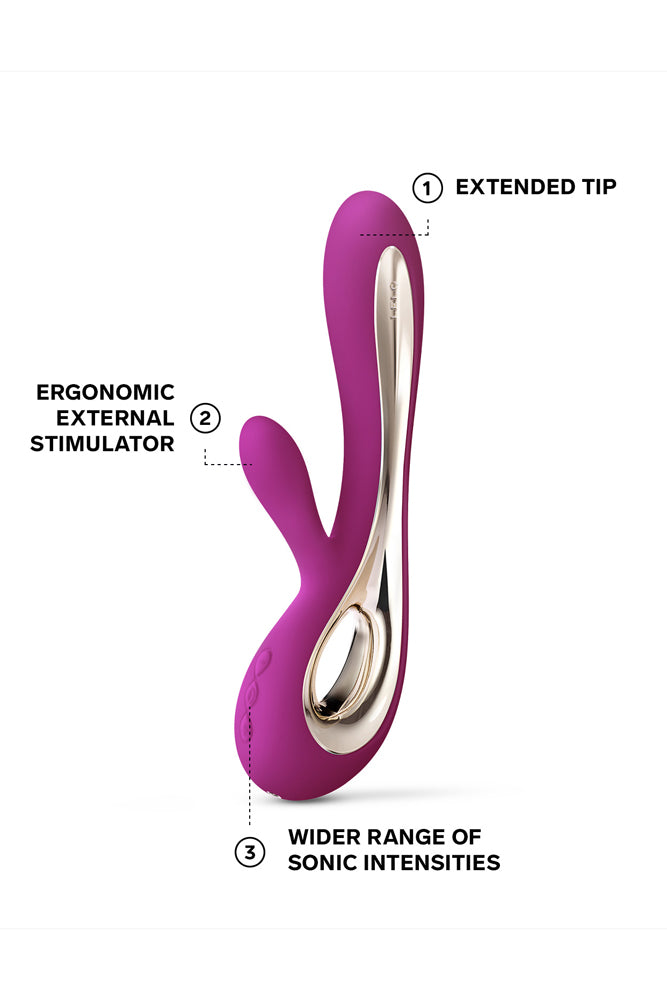 Lelo - Soraya 2 Rabbit Vibrator - Deep Rose - Stag Shop