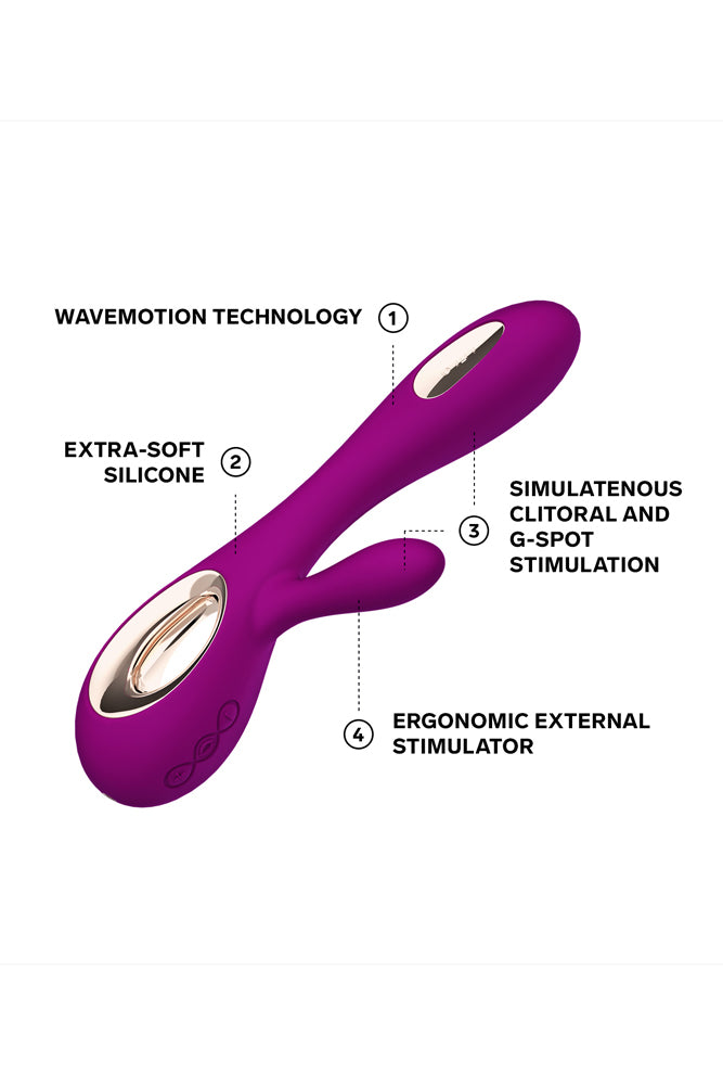 Lelo - Soraya Wave Rabbit Vibrator - Deep Rose - Stag Shop
