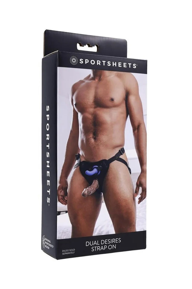 Sportsheets - Dual Desires Double Penetration Strap-on - Black - Stag Shop