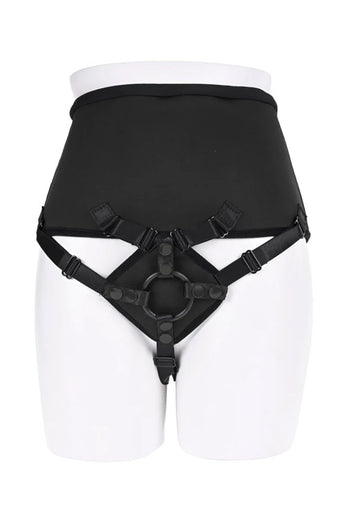 Sportsheets - High Waisted Corset Strap-On - Black - Stag Shop