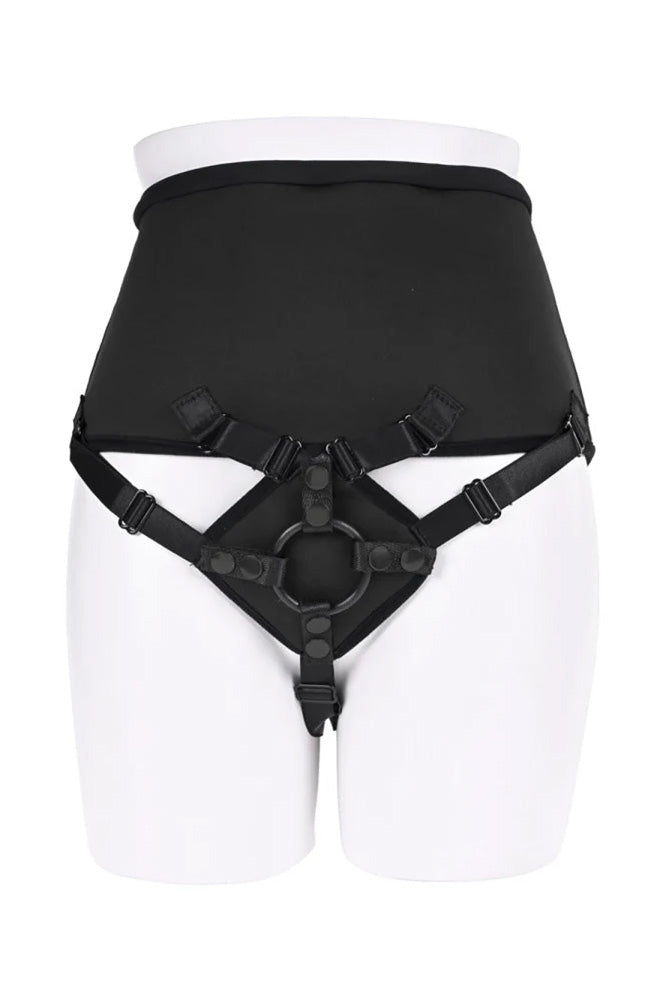 Sportsheets - High Waisted Corset Strap-On - Black - Stag Shop