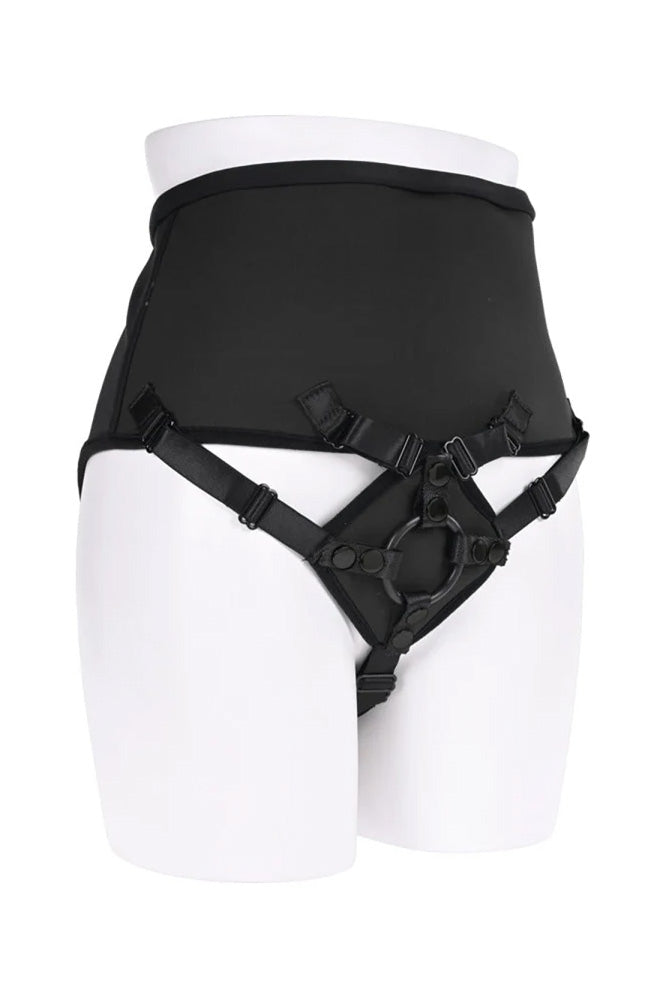 Sportsheets - High Waisted Corset Strap-On - Black - Stag Shop