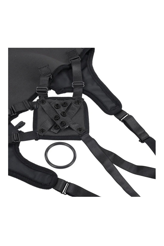 Sportsheets - High Waisted Corset Strap-On - Black - Stag Shop