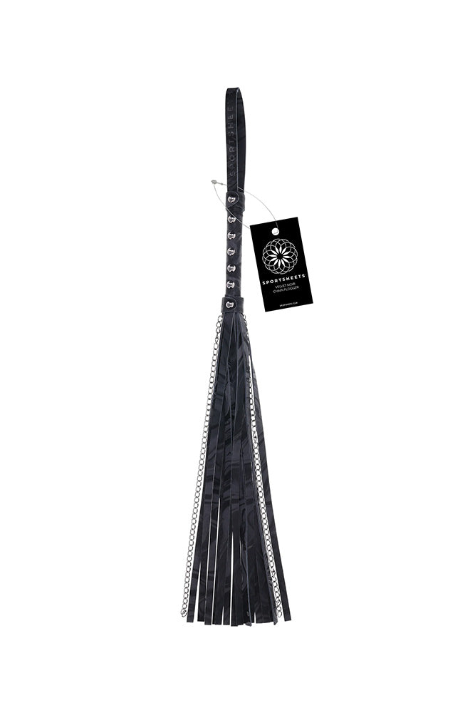 Sportsheets - Velvet Noir Chain Flogger - Stag Shop
