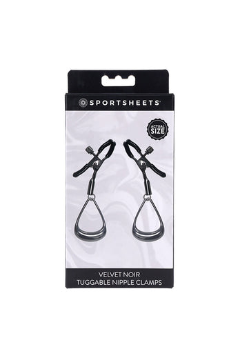 Sortsheets - Velvet Noir Tuggable Nipple Clamps - Stag Shop