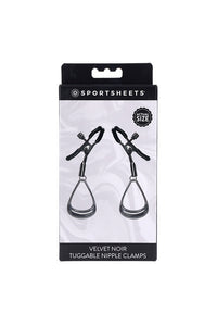 Thumbnail for Sortsheets - Velvet Noir Tuggable Nipple Clamps - Stag Shop