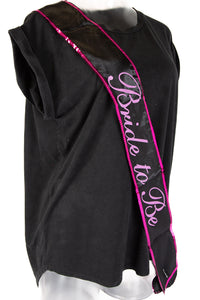 Thumbnail for Stag Shop - Bachelorette Bride To Be Sash - Black/Pink - Stag Shop