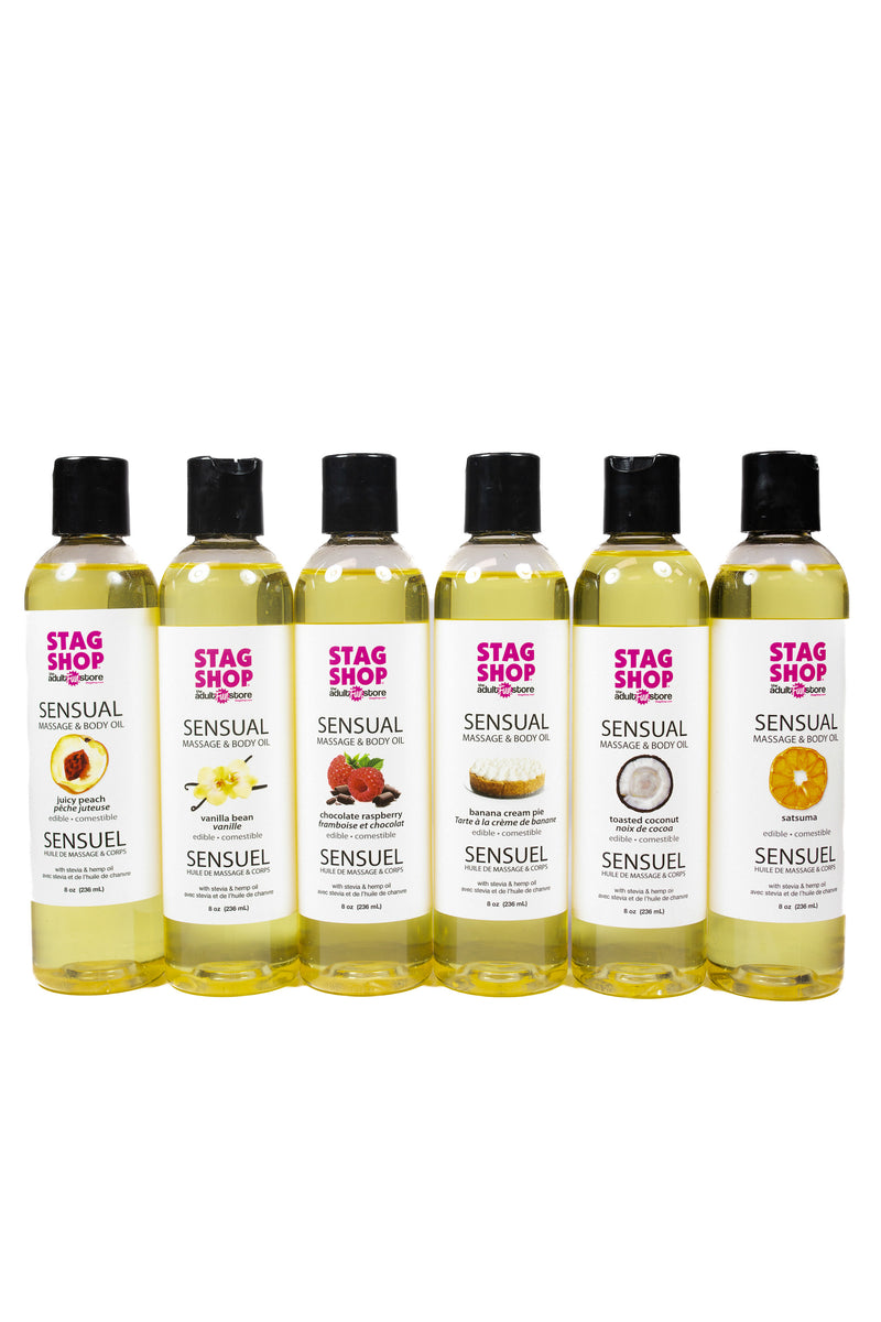 Stag Shop - Edible Massage Oil - Assorted Sizes & Flavours - Stag Shop