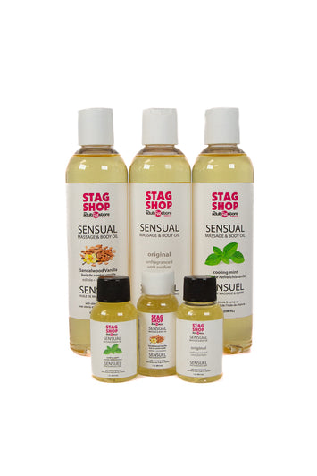 Stag Shop - Massage & Body Oil - Assorted Sizes & Scents - Stag Shop