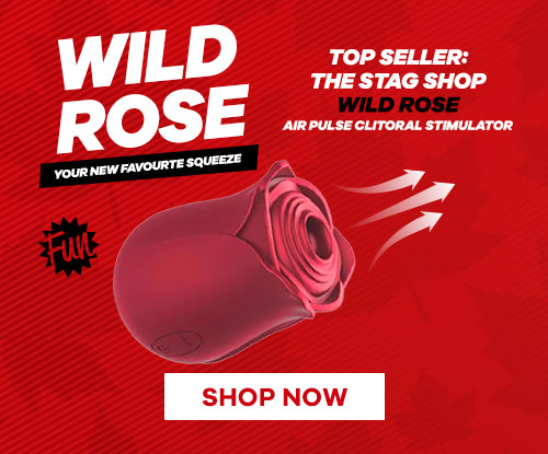 Stag Shop - Wild Rose Vibrator Air Pulse Clitoral Stimulator - Red
