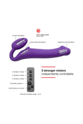 Strap-on-Me - Vibrating Bendable Strapless Strap On - Medium - Purple - Stag Shop