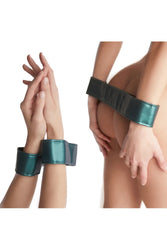 Strap-on-Me - Curious Leatherette Harness - Metallic Green - Stag Shop