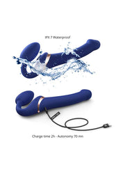 Strap-on-Me - Multi Orgasm Bendable Strapless Strap On - Medium - Blue - Stag Shop