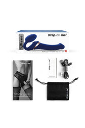 Strap-on-Me - Multi Orgasm Bendable Strapless Strap On - Medium - Blue - Stag Shop