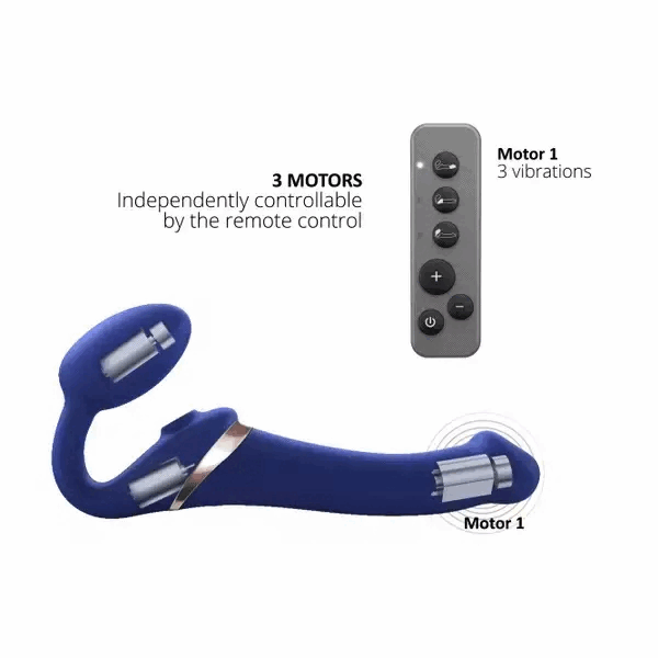 Strap-on-Me - Multi Orgasm Bendable Strapless Strap On - Medium - Blue - Stag Shop