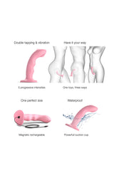 Strap-on-Me - Wave Vibrating & Tapping Dildo - Various Colors - Stag Shop