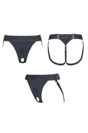 Strap-on-Me - Unique Double Penetration Harness - Grey - Stag Shop