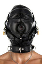 XR Brands - Strict - Leather Sensory Deprivation Hood - Stag Shop