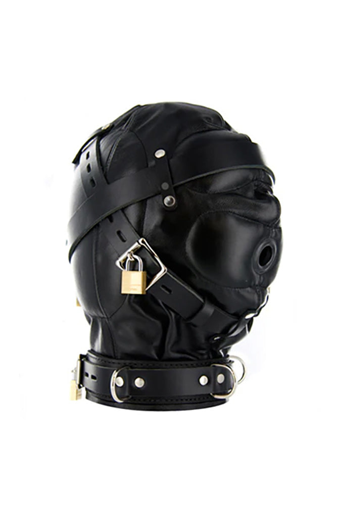 XR Brands - Strict - Leather Sensory Deprivation Hood - Stag Shop
