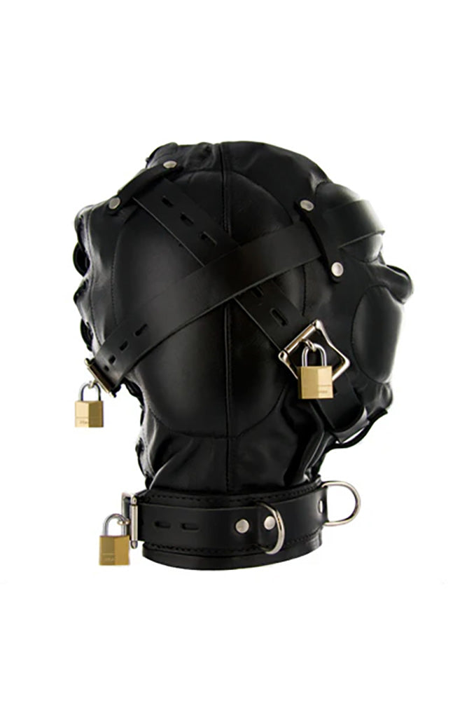 XR Brands - Strict - Leather Sensory Deprivation Hood - Stag Shop