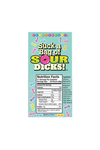 Little Genie - Suck a Bag of Sour Dicks - 3oz Bag - Stag Shop