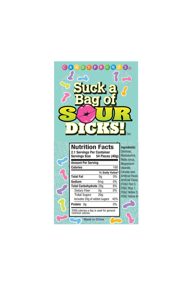 Little Genie - Suck a Bag of Sour Dicks - 3oz Bag - Stag Shop